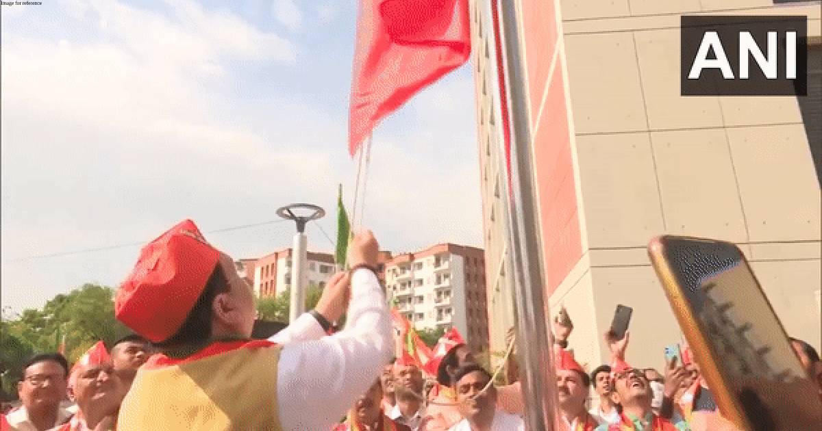 Delhi: JP Nadda hoists party flag at BJP headquarters on party's 44th Foundation Day